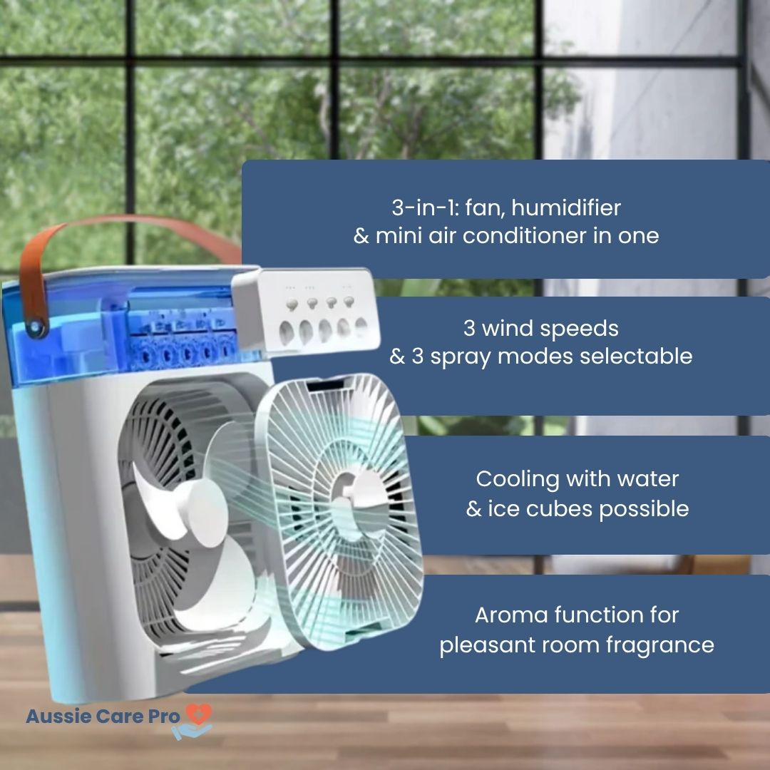 Compact 3-in-1 Fan, Mist & Humidifier System