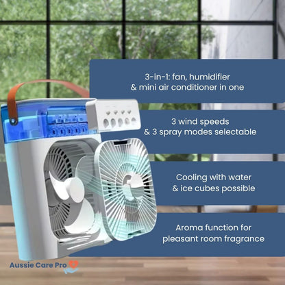 Compact 3-in-1 Fan, Mist & Humidifier System