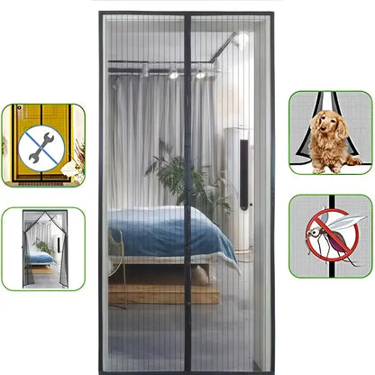 Easy Fit Magnetic Screen Door with Automatic Close