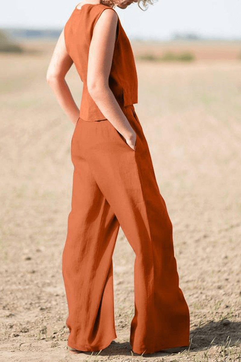 Comfortable Women's Casual Tee and Loose Fit Pant Set