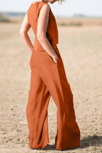 Comfortable Women's Casual Tee and Loose Fit Pant Set