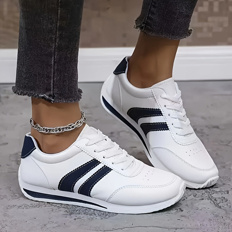 Comfortable Women's Leather Athletic Walking Sneakers