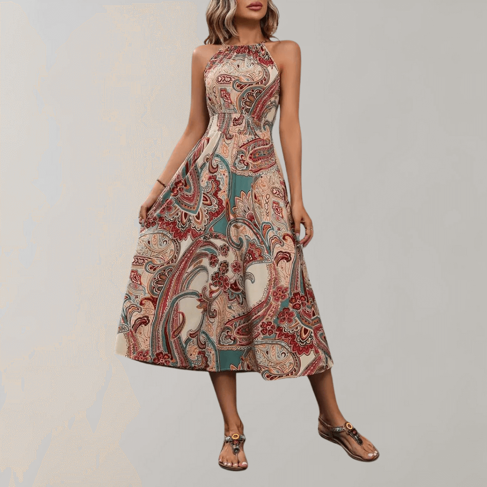 Flowy Floral Long Summer Dress - Luxivelle