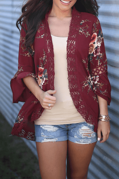 Colorful Quilted Pattern Blouse