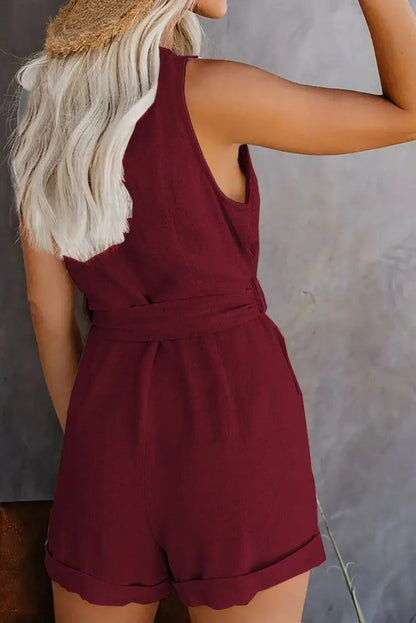 Nia - Chic Mini Jumpsuit with Side Pockets
