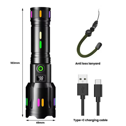 High-Power Rechargeable LED Torch 9000 Lumens