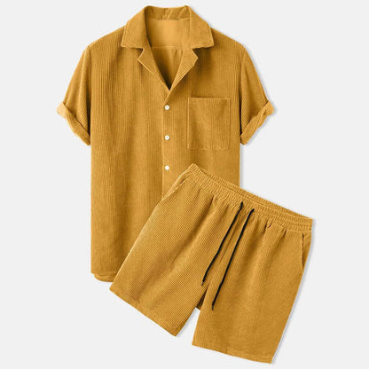 Relaxed Fit Cotton Two Piece Suit