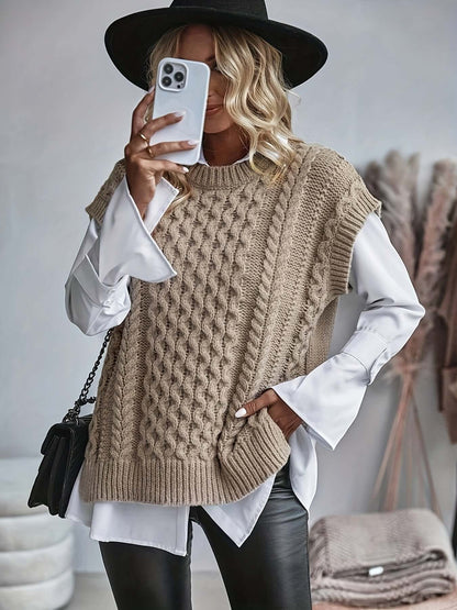 Warm Women's Knitted Vest Sweater