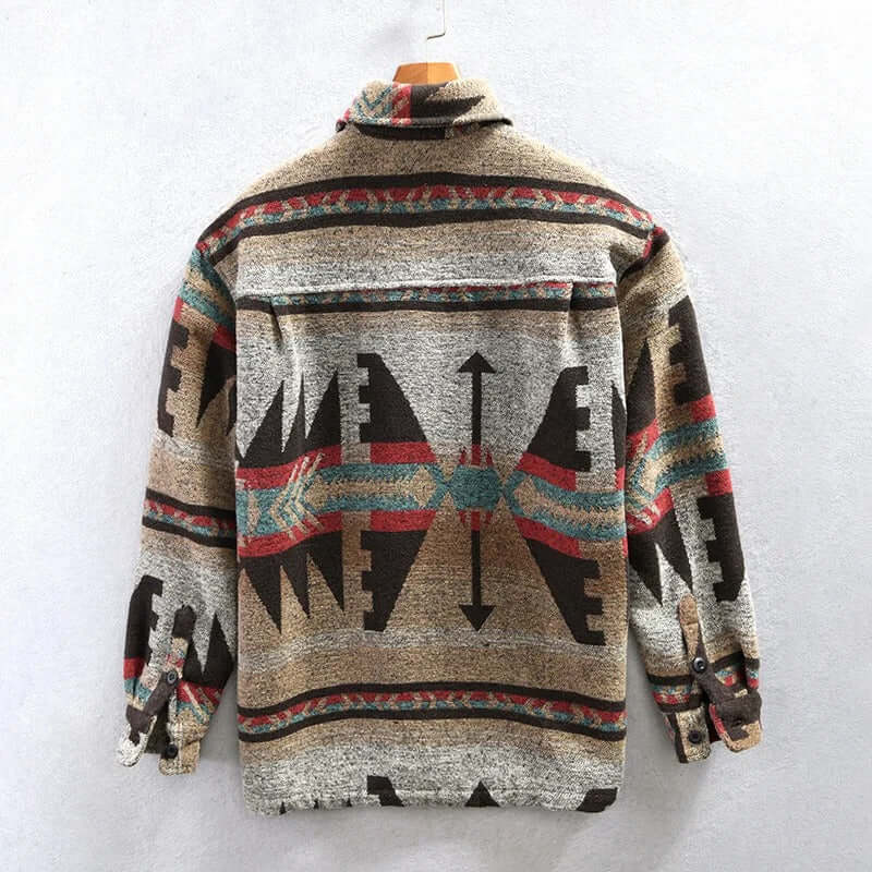 Western Tribal Pattern Denim Jacket