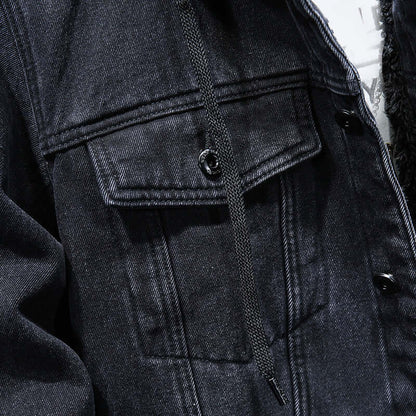 Warm Mens Cozy Faux Leather Jacket