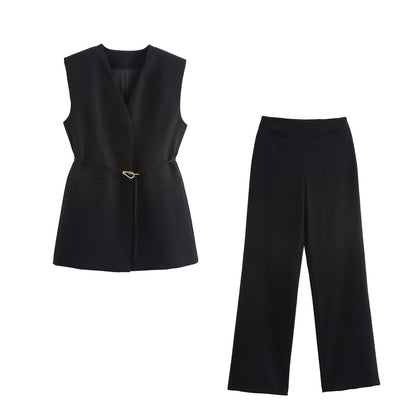 Classic Fit Waistcoat & Flowy Trousers