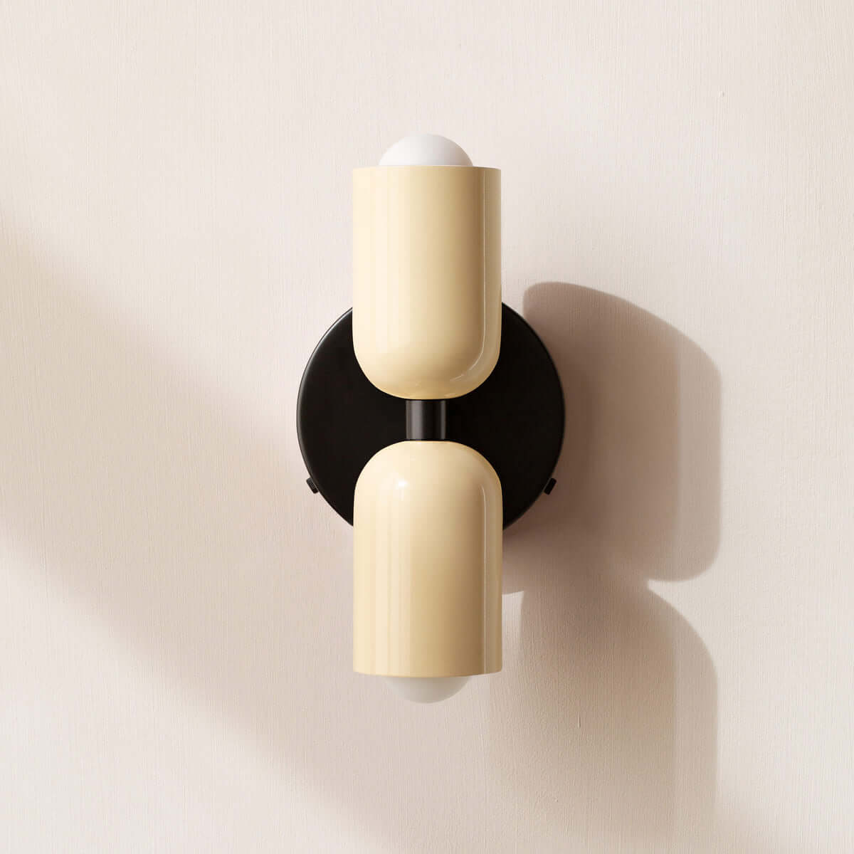 Dual Arm Brushed Steel Wall Lamp