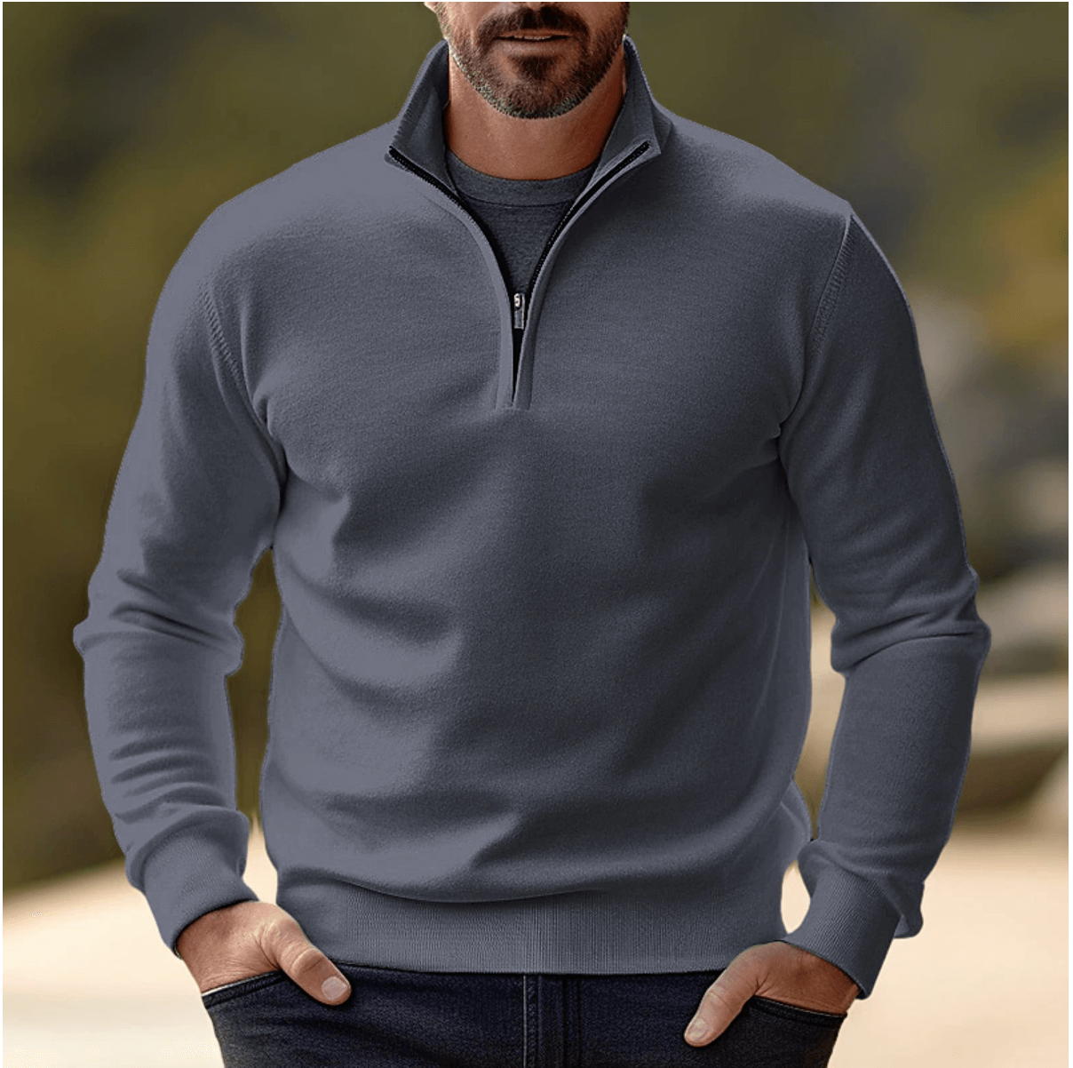 Men's Lightweight Crew Neck Sweater - Warm Cozy Layering