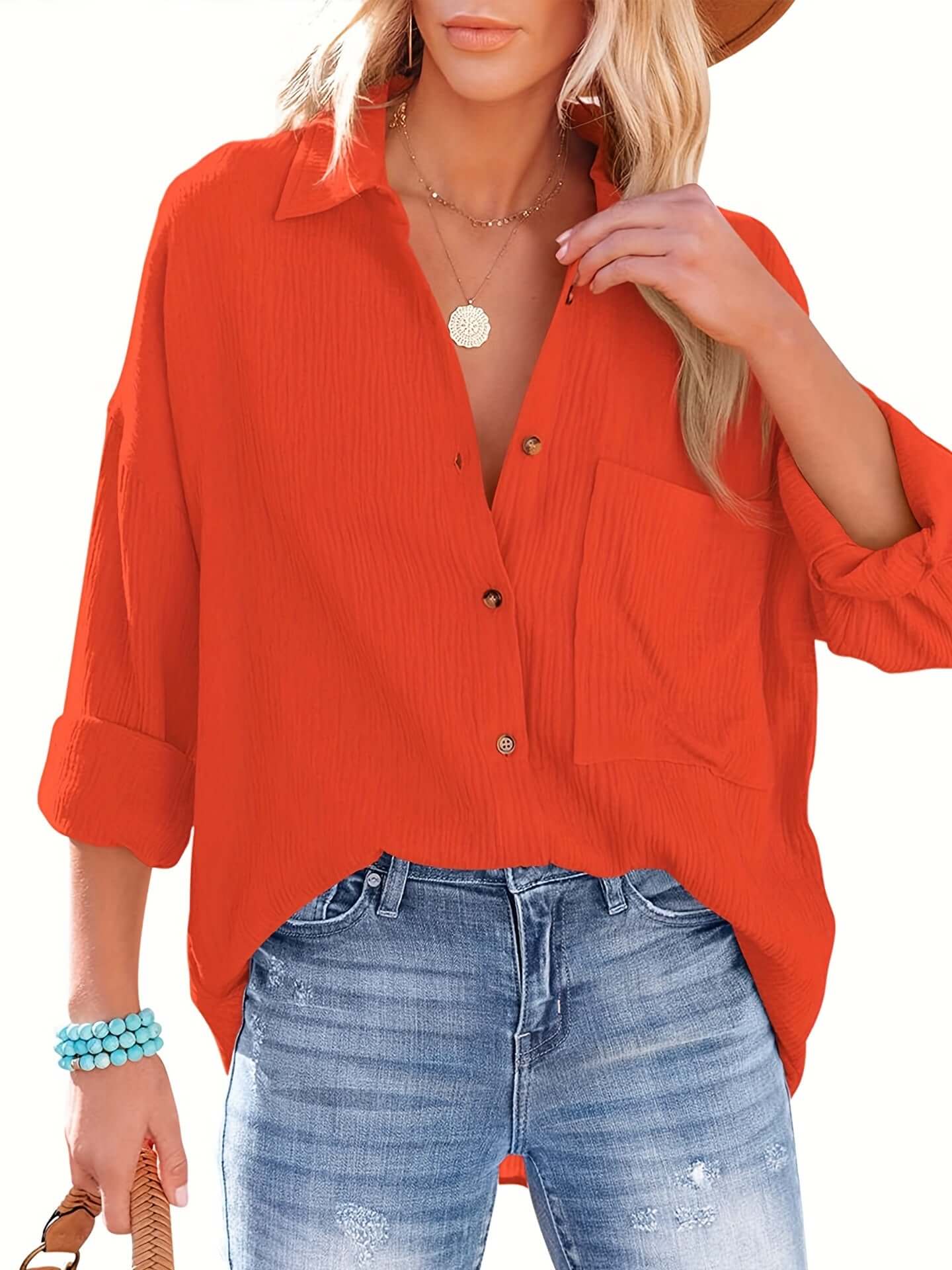 Casual Soft Women's Long Sleeve Cotton Top