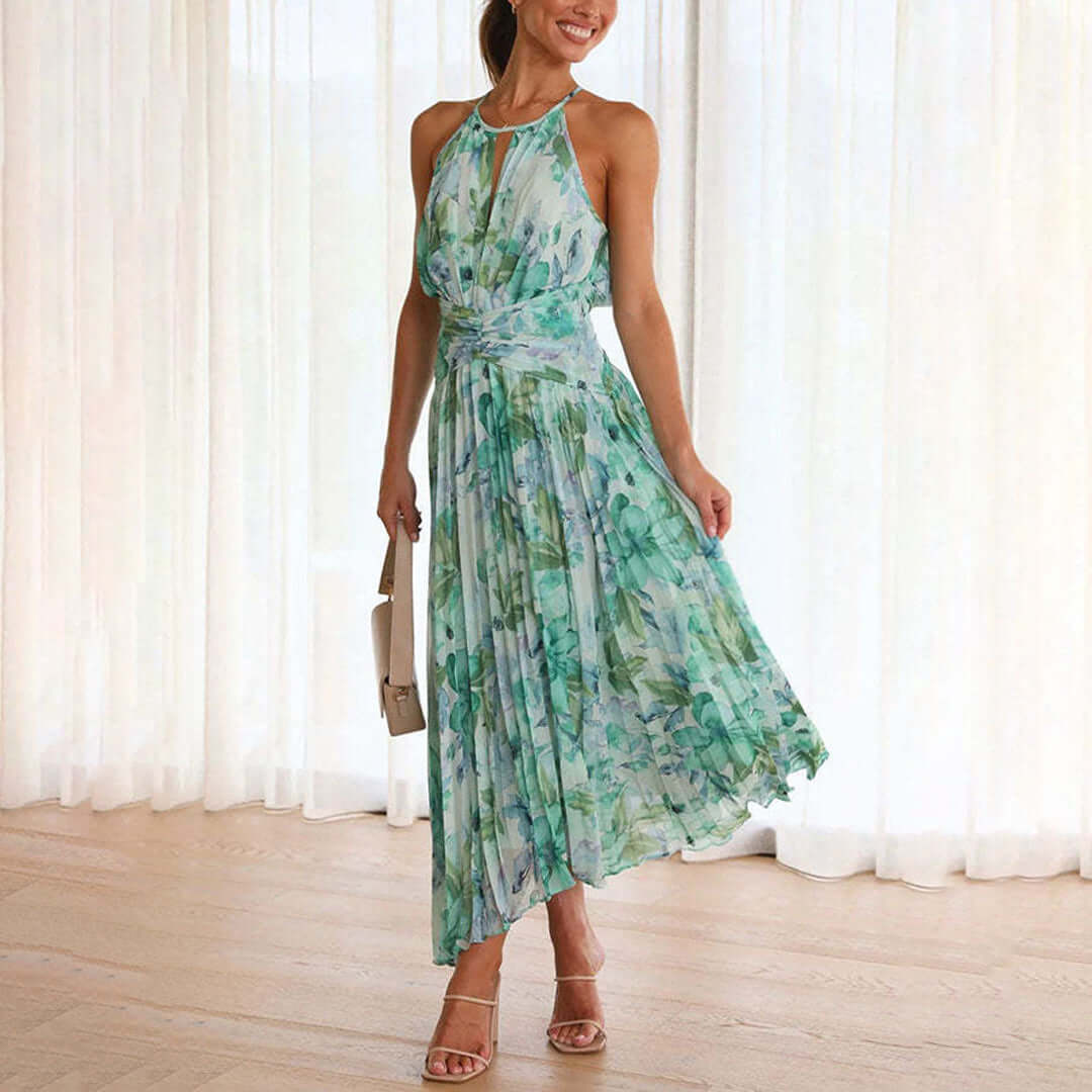 Beautiful Strapless Long Evening Dress - Loose Fit