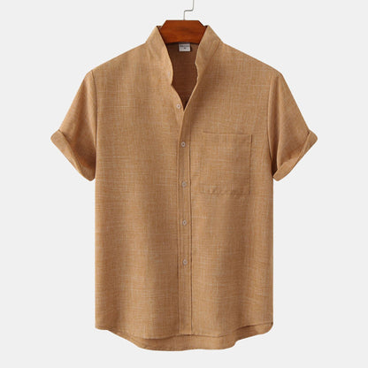 Men's Breathable Short Sleeve Relaxed Fit Casual Shirt