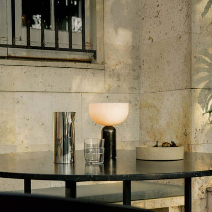 Contemporary Stone Table Lamp with Bright LED