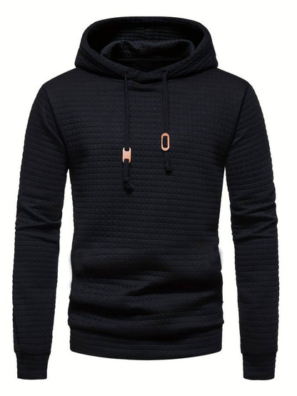 Casual Textured Hooded Sweatshirt for Men - Luxivelle