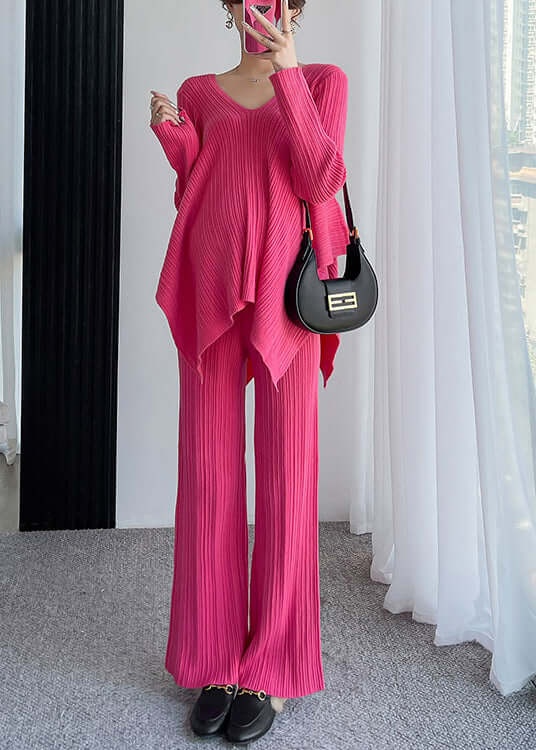 Ladies Soft V Neck Top and Pants Set