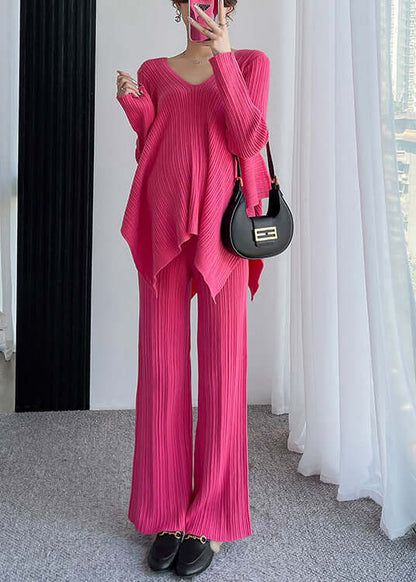 Ladies Soft V Neck Top and Pants Set