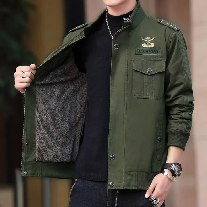 John | Zipper Breast Pocket Suede Jacket