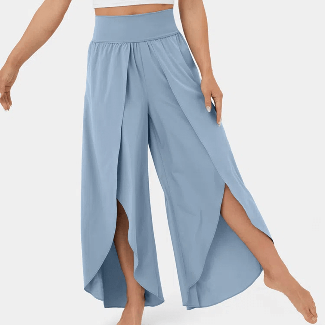 Comfortable High Waist Wide Leg Trousers - Luxivelle