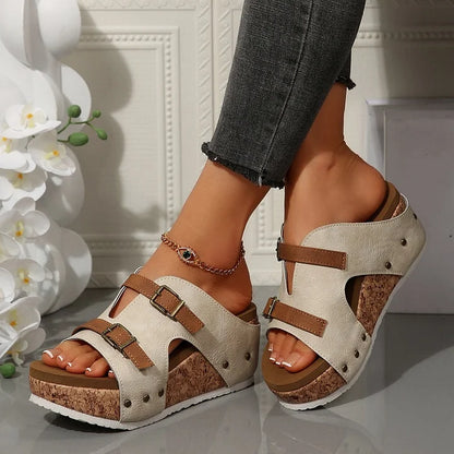 Stylish Comfortable Wedge Sandals for Women - Luxivelle