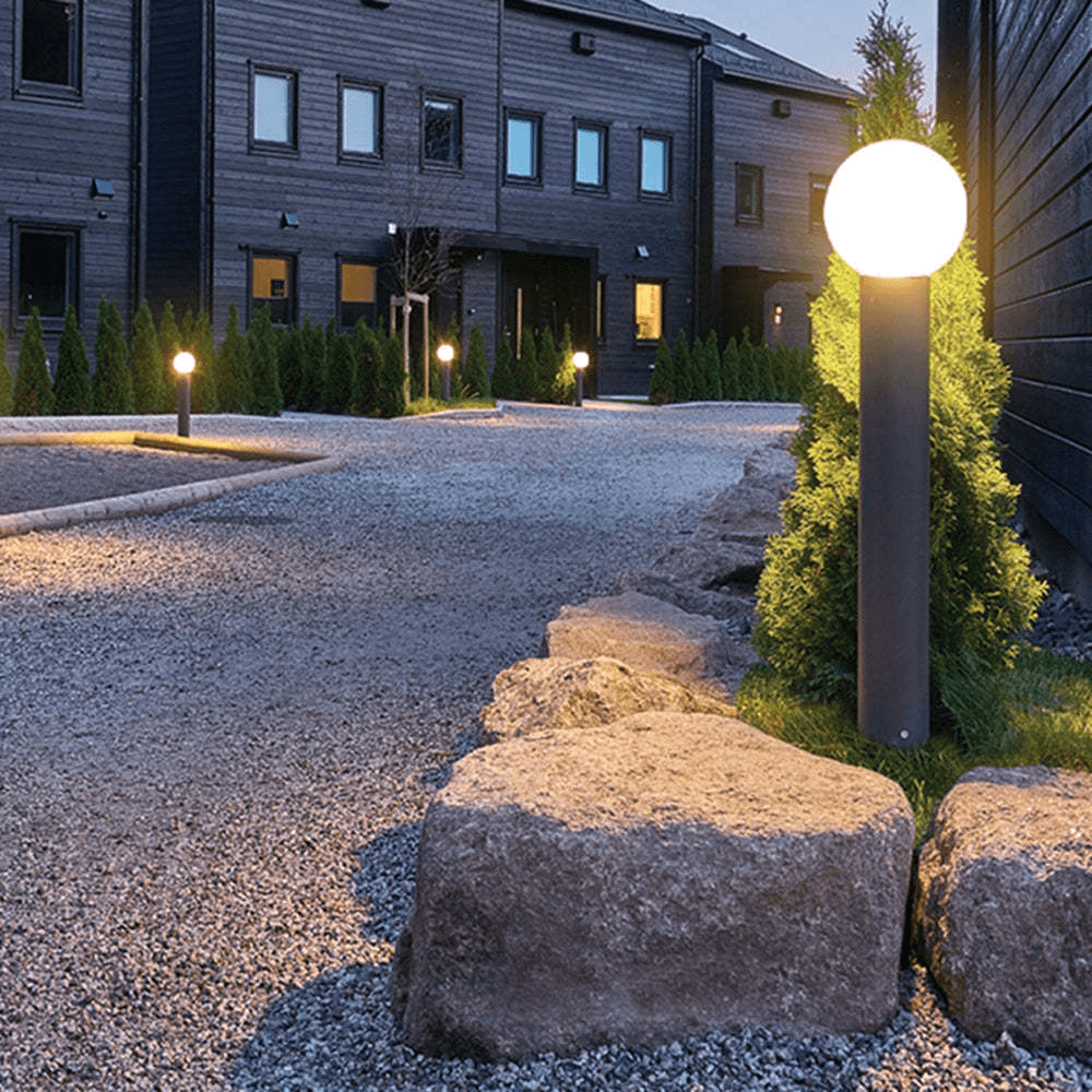 Contemporary Solar Garden Pathway Sphere Light