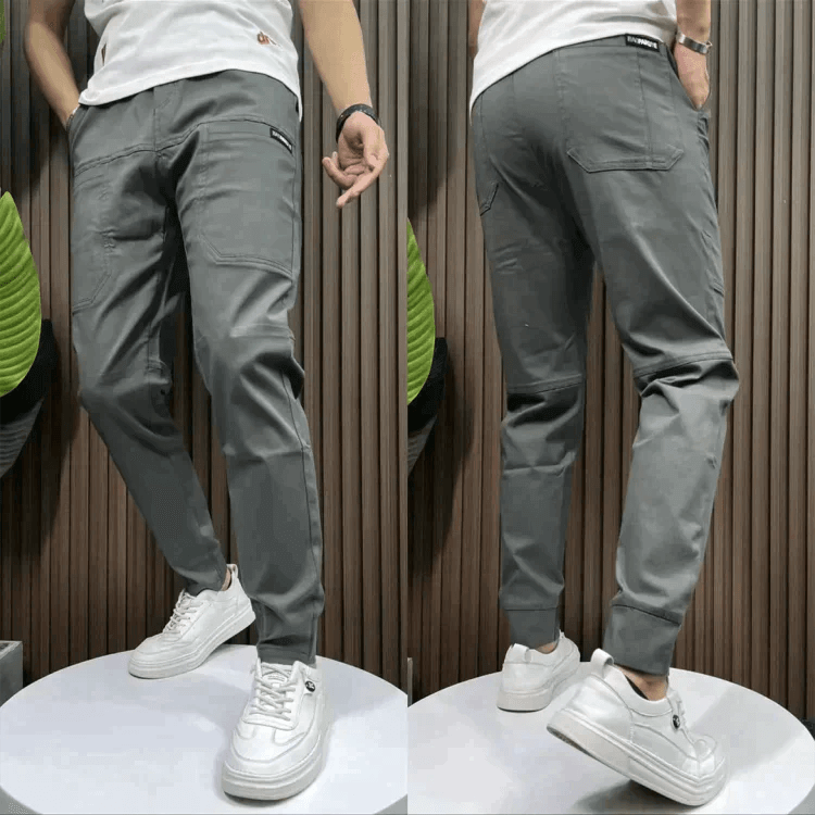 Men's Slim Fit Jog Pants with Stretch Waist - Luxivelle