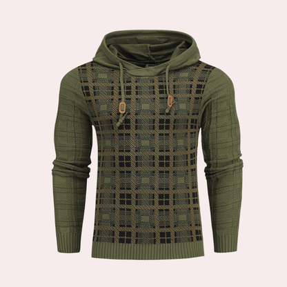 Cozy Plaid Crew Neck Sweater for Men