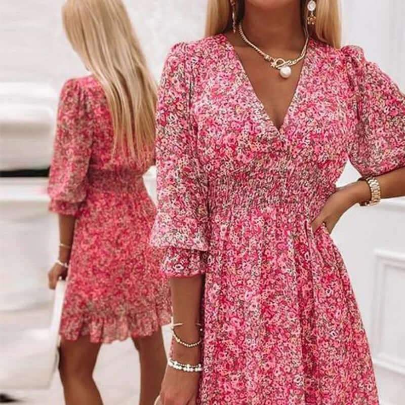 Chic Floral Short Dress
