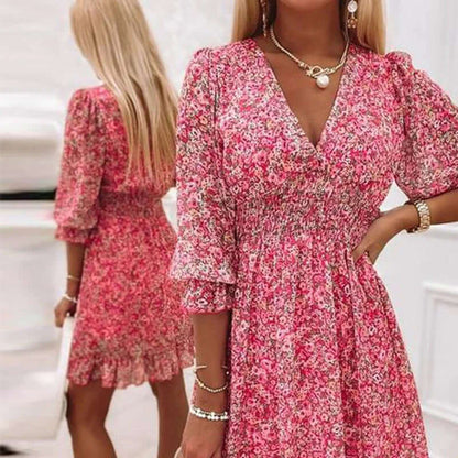 Chic Floral Short Dress
