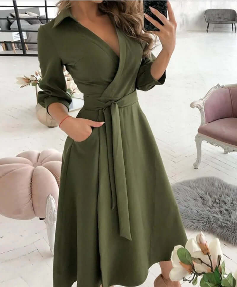 Stylish Formal Wrap Around Dress