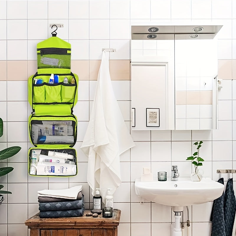 Portable Travel Toiletry Bag – Space Saving Bathroom Organizer