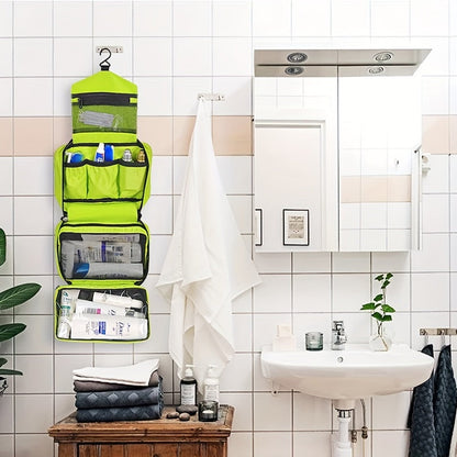 Portable Travel Toiletry Bag – Space Saving Bathroom Organizer