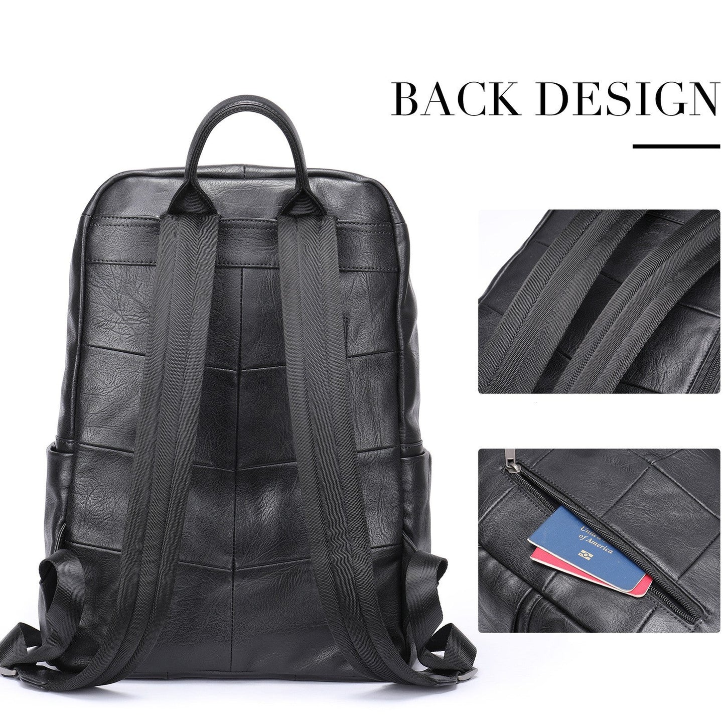 Premium Travel Leather Laptop Backpack