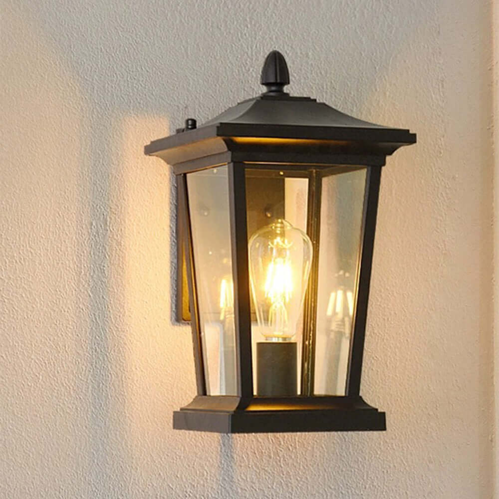 Rustic Weatherproof Exterior Wall Light, Glass Cover - Luxivelle