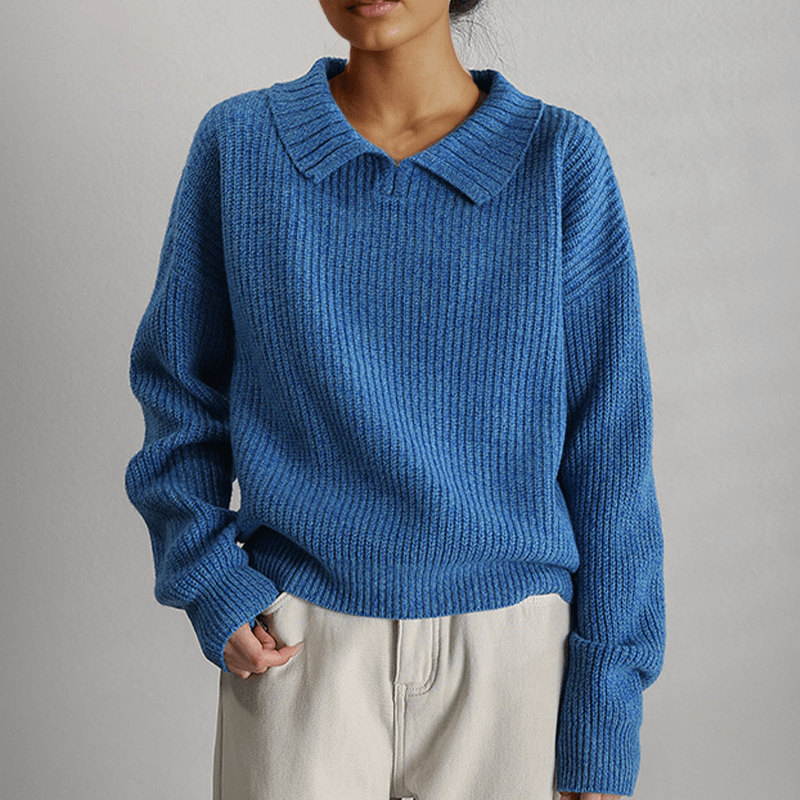 Relaxed Fit Long Sleeve Women's Sweater - Luxivelle