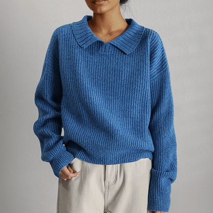 Relaxed Fit Long Sleeve Women's Sweater - Luxivelle