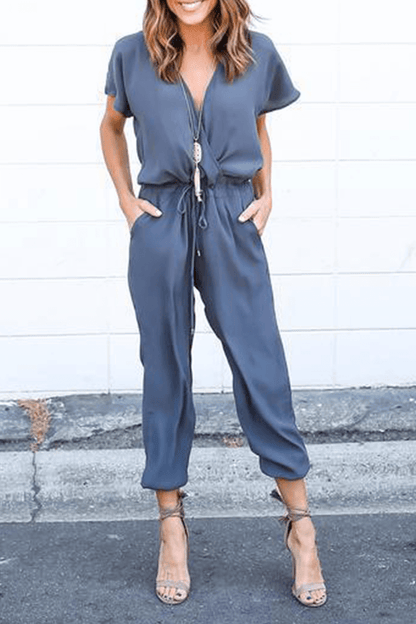 Chic V-Neck Halter Neck Jumpsuit for Women