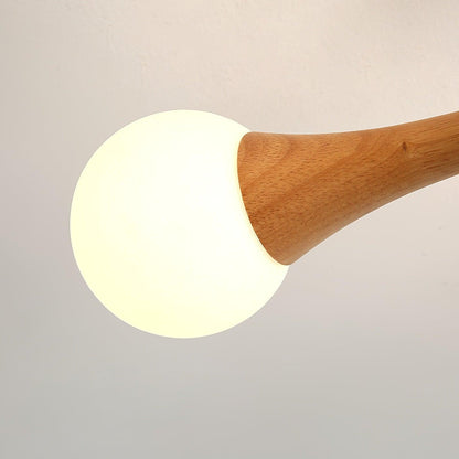 Luxury Wood and Glass Pendant Light