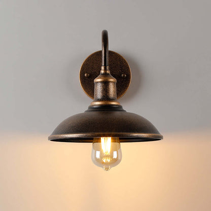 Vintage Waterproof Outdoor Wall Light Brass Finish