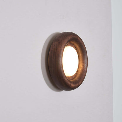 Contemporary Wooden Led Wall Lamp