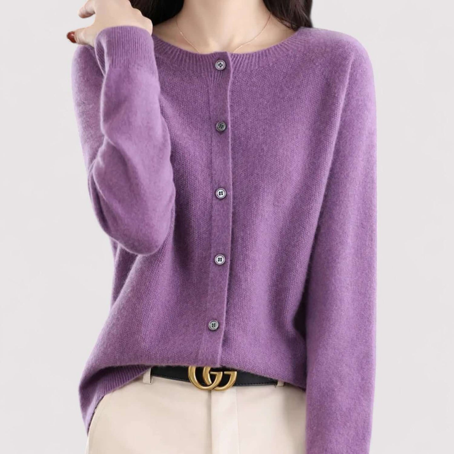 Soft Women's Wool Blend Open Front Cardigan