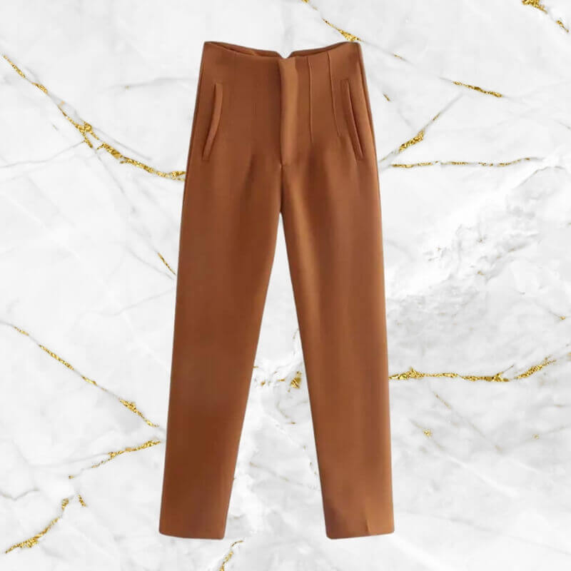 Classic Fit High Waist Women's Office Pants