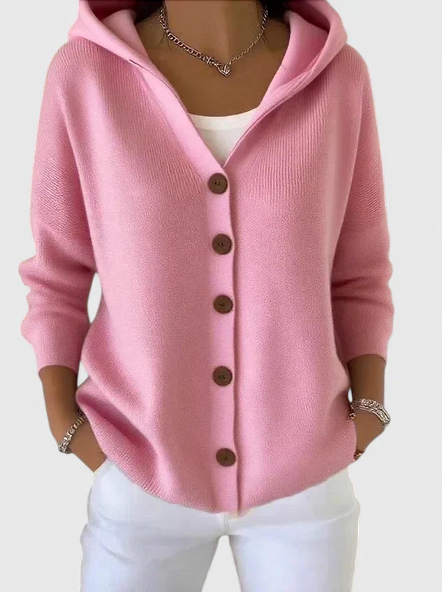 Ladies' Zip-Up Hooded Sweater Cardigan - Luxivelle