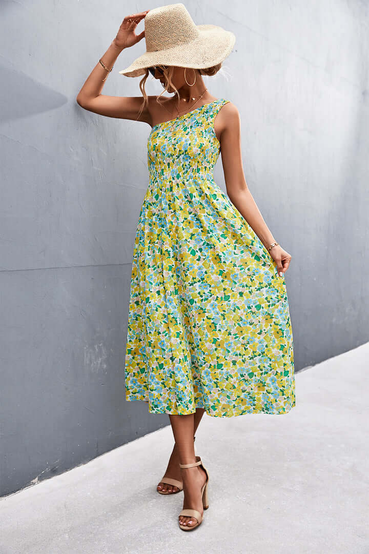 Ladies Pretty Cold Shoulder Floral Dress