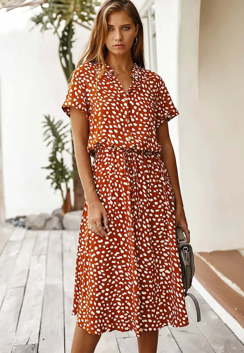 Classic Knee Length Sleeve Dress