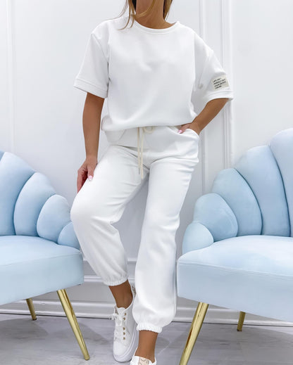 Cute Casual Short Sleeve Outfit - Luxivelle