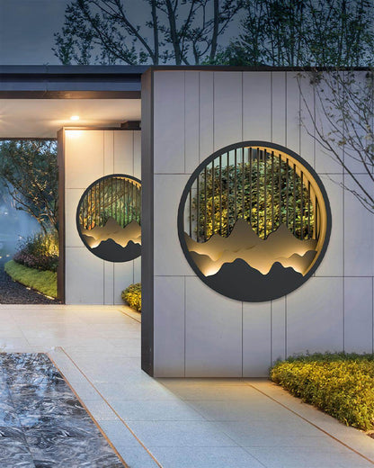 Rustic Outdoor LED Wall Lamp with Nature Design